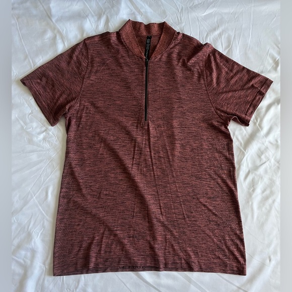 NWOT Lululemon Metal Vent Tech Surge Short Sleeve 1/2 Zip - Size XL Bric… - Picture 8 of 14